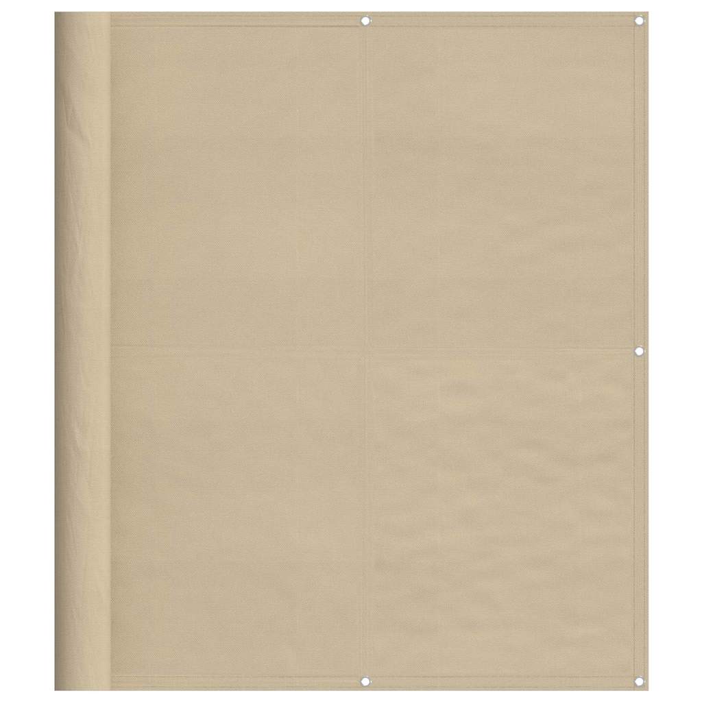 vidaXL Balkon-Sichtschutz Beige 120x800 cm 100 % Polyester-Oxford
