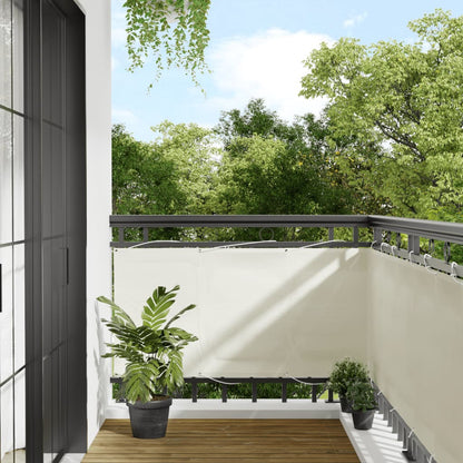 Balkon-Sichtschutz Creme 75x700 cm 100 % Polyester-Oxford