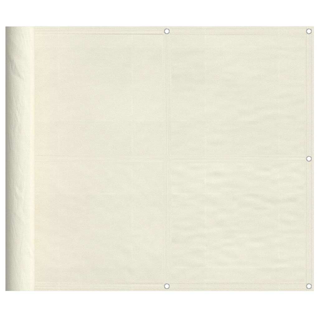 vidaXL Balkon-Sichtschutz Creme 90x1000 cm 100 % Polyester-Oxford