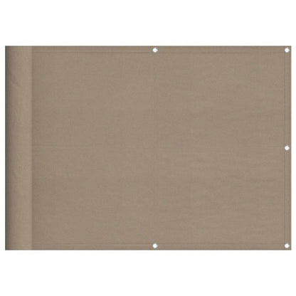 vidaXL Brise-vue de balcon Taupe 75x1000 cm 100 % polyester Oxford