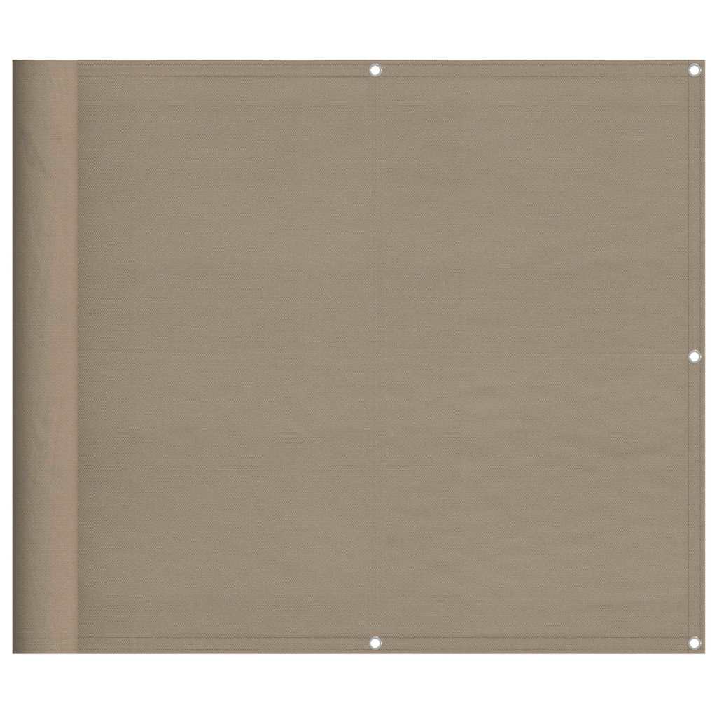 vidaXL Balkon-Sichtschutz Taupe 90x800 cm 100 % Polyester-Oxford