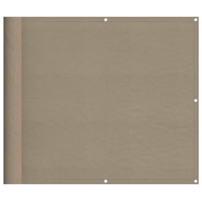 vidaXL Balkon-Sichtschutz Taupe 90x800 cm 100 % Polyester-Oxford
