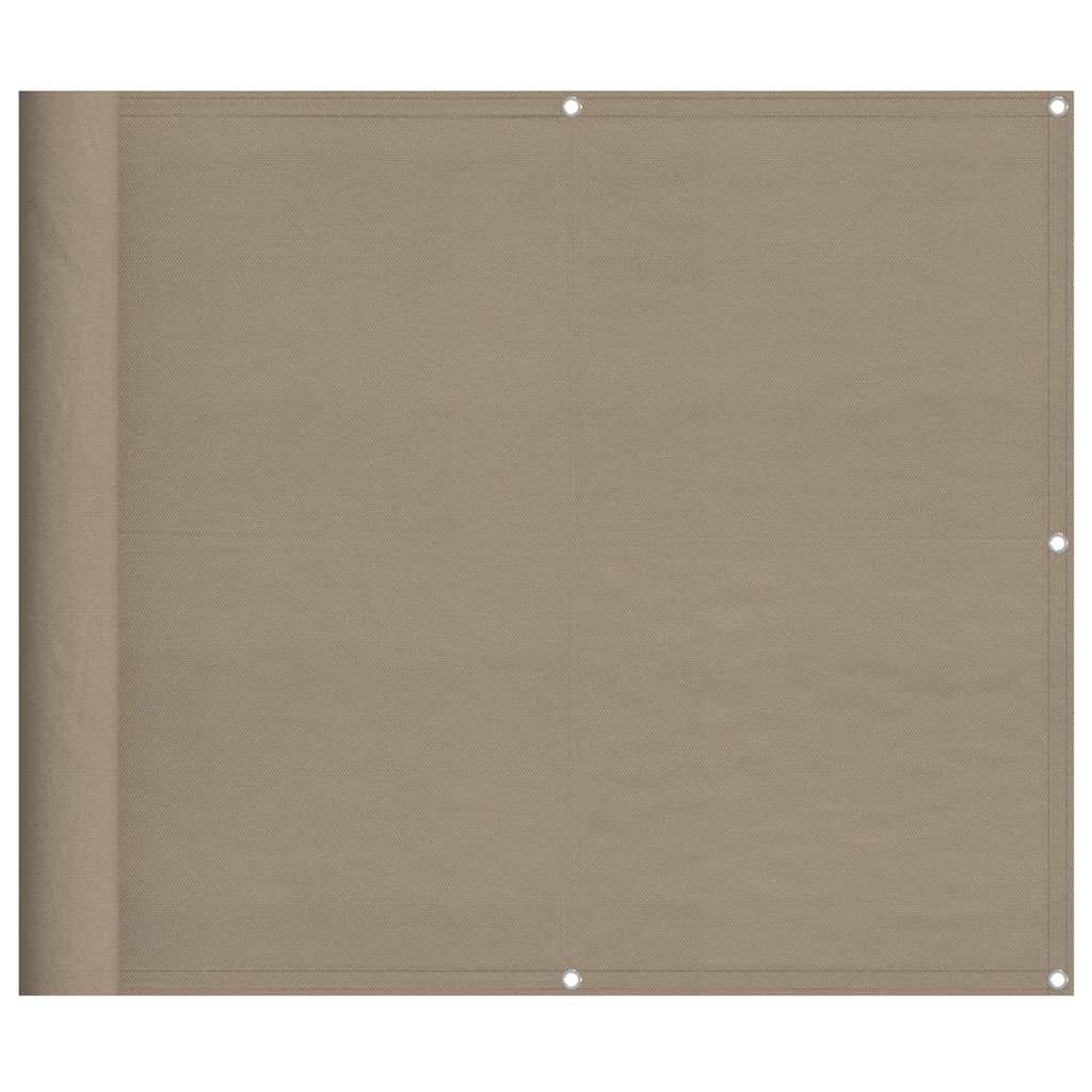 vidaXL Balkon-Sichtschutz Taupe 90x1000 cm 100 % Polyester-Oxford