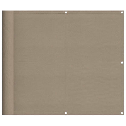 vidaXL Balkon-Sichtschutz Taupe 90x1000 cm 100 % Polyester-Oxford