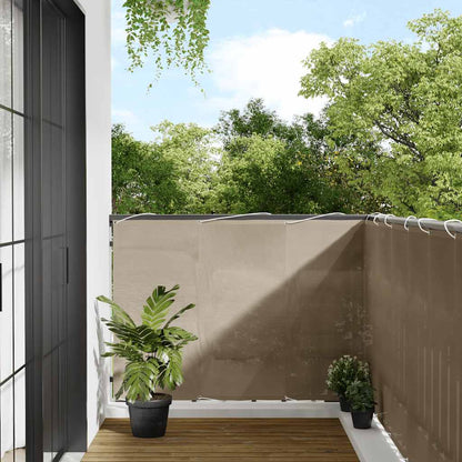 vidaXL Brise-vue de balcon taupe 120x700 cm 100 % polyester Oxford