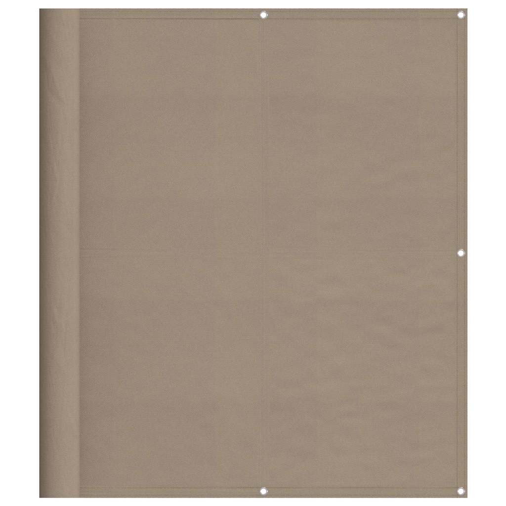 vidaXL Balkon-Sichtschutz Taupe 120x800 cm 100 % Polyester-Oxford