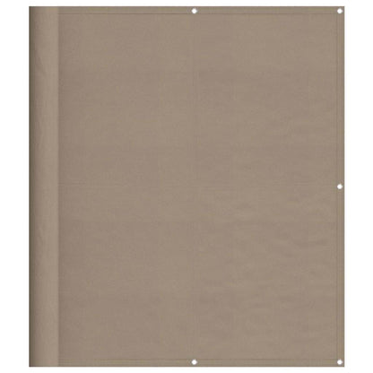 vidaXL Balkon-Sichtschutz Taupe 120x800 cm 100 % Polyester-Oxford