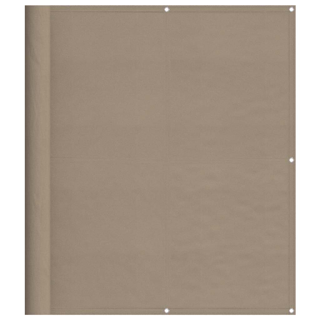 vidaXL Balkon-Sichtschutz Taupe 120x1000 cm 100 % Polyester-Oxford