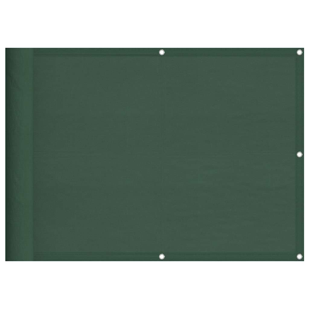 vidaXL Balkon-Sichtschutz Dunkelgrün 75x800 cm 100 % Polyester-Oxford