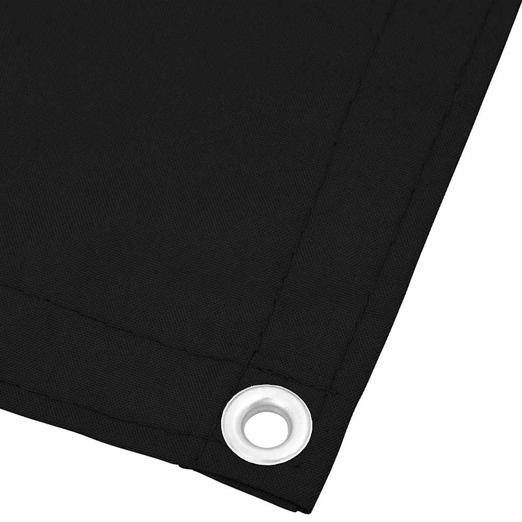 vidaXL Balkon-Sichtschutz Schwarz 120x700 cm 100 % Polyester-Oxford