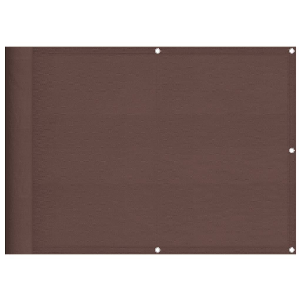 vidaXL Balkon-Sichtschutz Braun 75x800 cm 100 % Polyester-Oxford