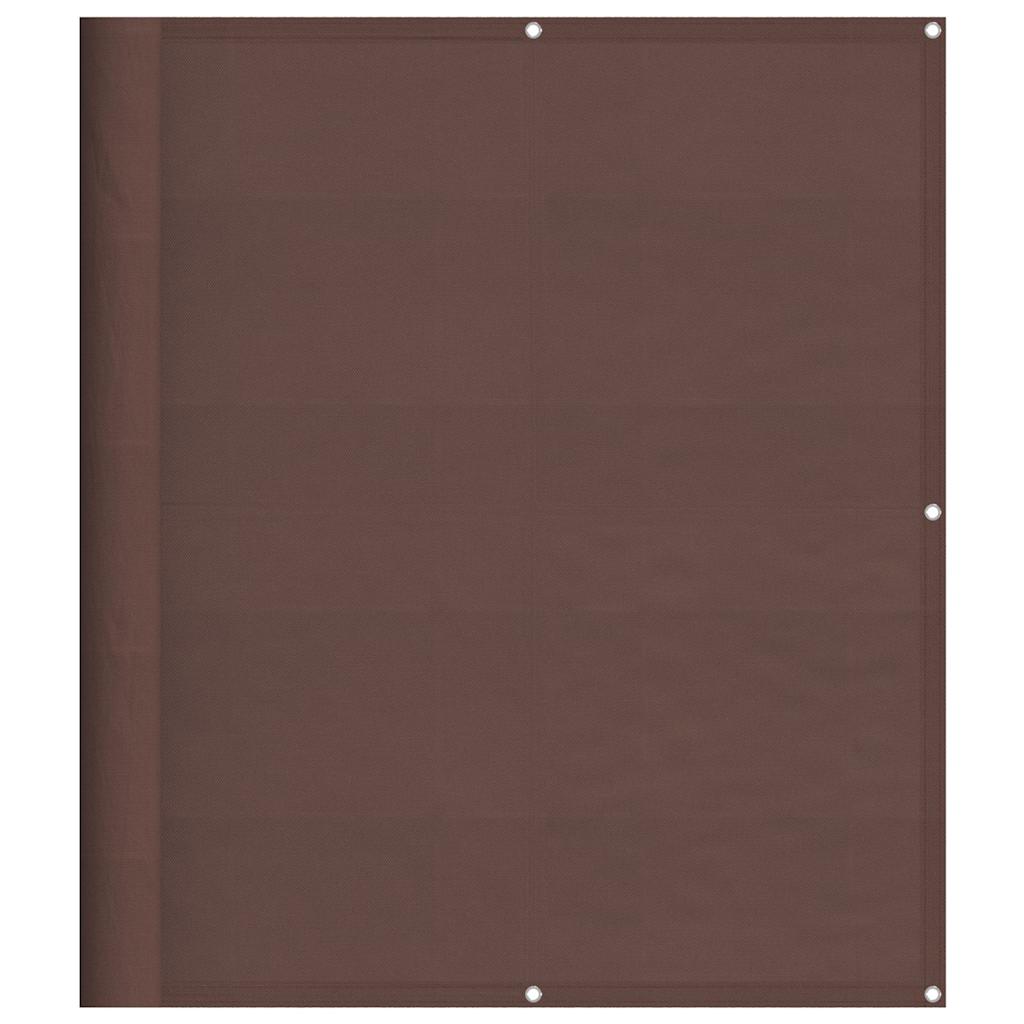 vidaXL Balkon-Sichtschutz Braun 120x700 cm 100 % Polyester-Oxford
