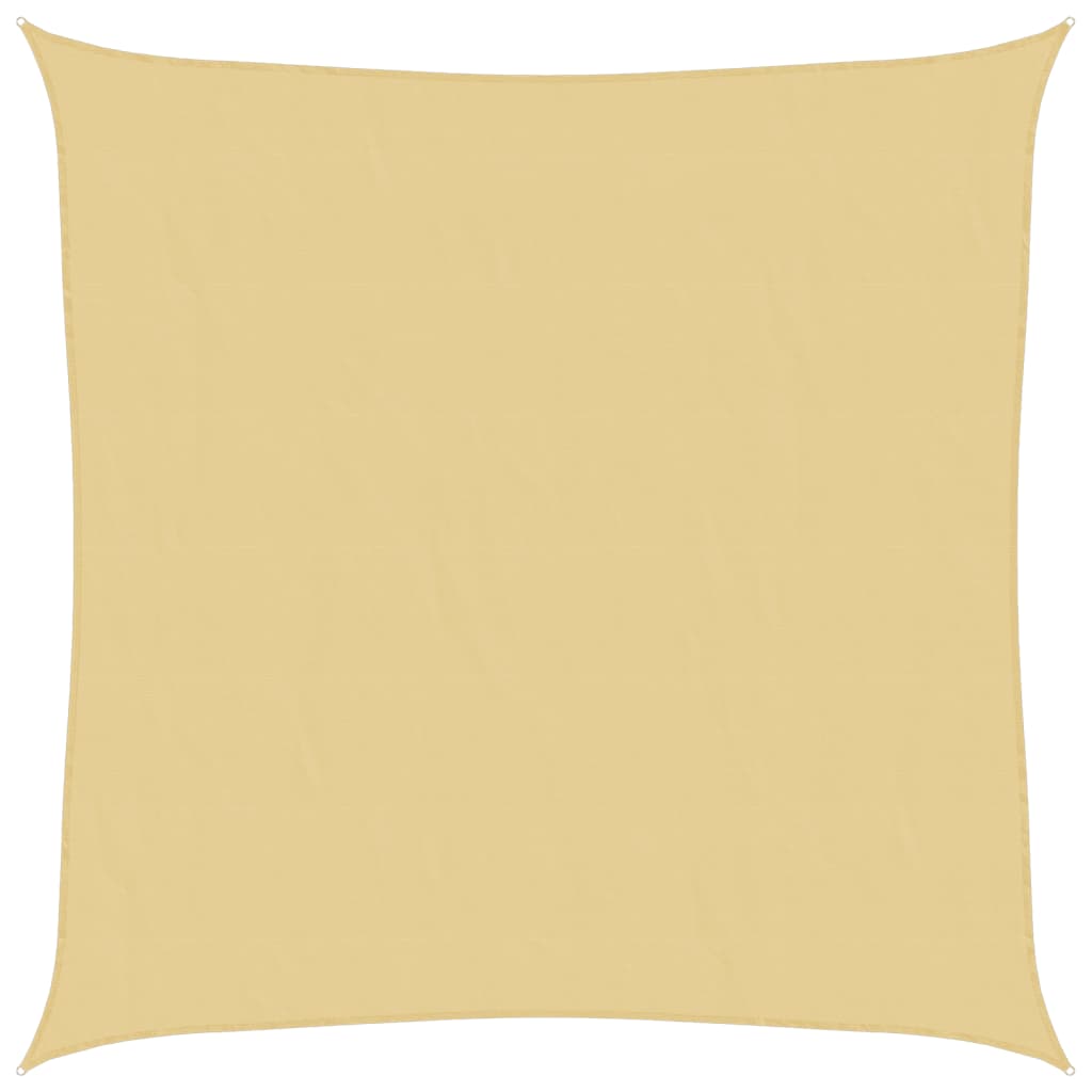 vidaXL Sonnensegel Sandfarbe 4x4 m 100% Polyester Oxford
