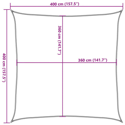 vidaXL Sonnensegel Sandfarbe 4x4 m 100% Polyester Oxford