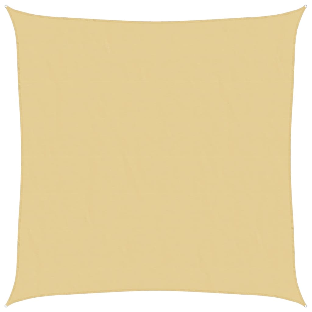 vidaXL Sonnensegel Sandfarbe 6x6 m 100% Polyester Oxford