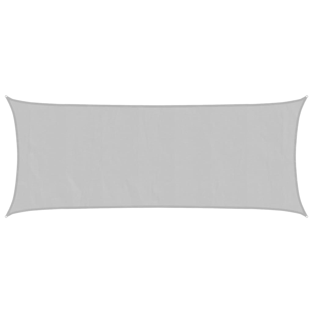 vidaXL Voile d'ombrage Gris clair 5x2 m 100% polyester Oxford