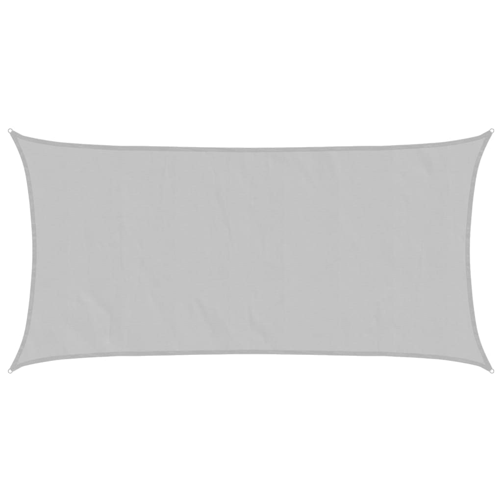 vidaXL Sonnensegel Hellgrau 5x2,5 m 100% Polyester Oxford