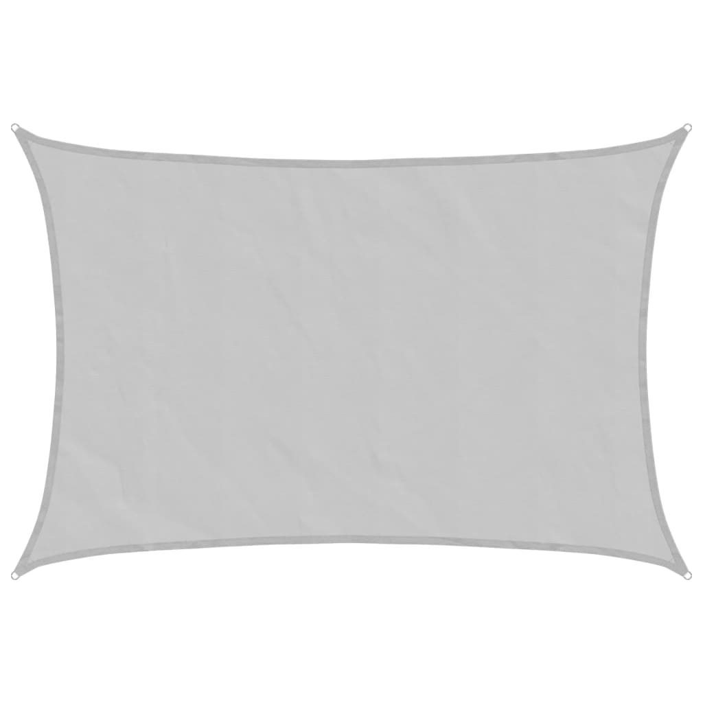 vidaXL Sonnensegel Hellgrau 4x3 m 100% Polyester Oxford