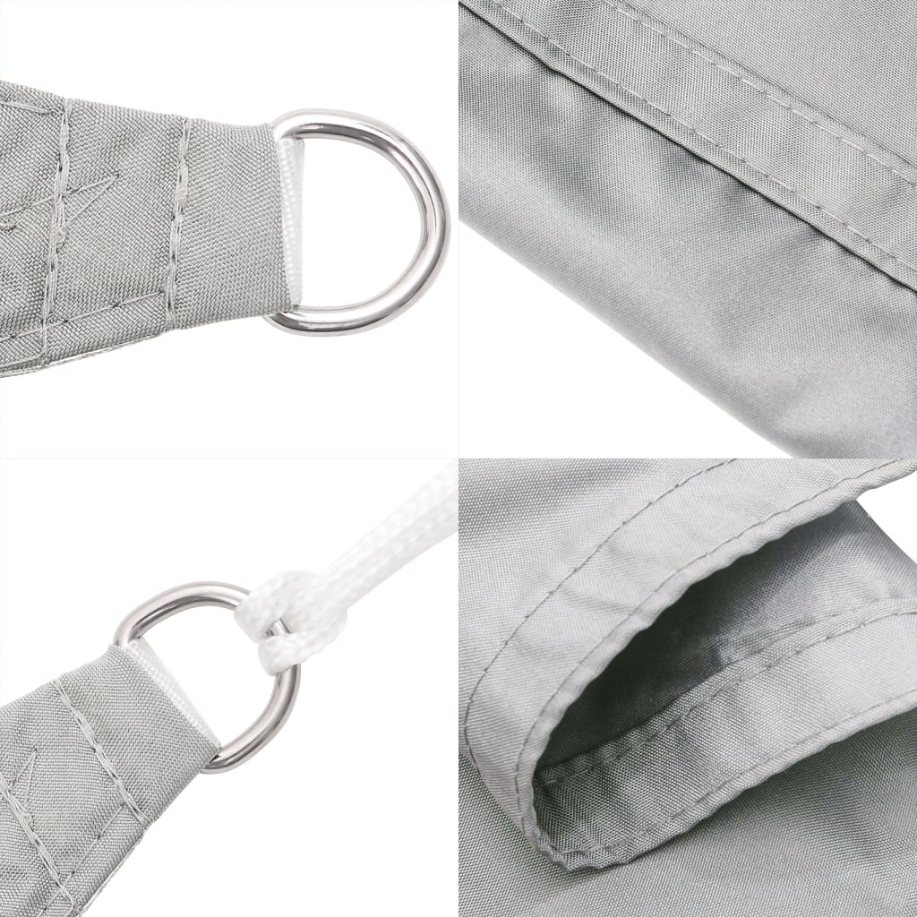 vidaXL Sonnensegel Hellgrau 5x3,5 m 100% Polyester Oxford