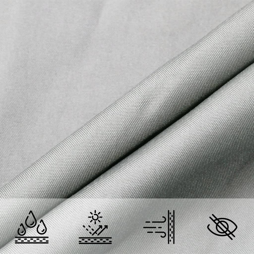 vidaXL Sonnensegel Hellgrau 5x3,5 m 100% Polyester Oxford