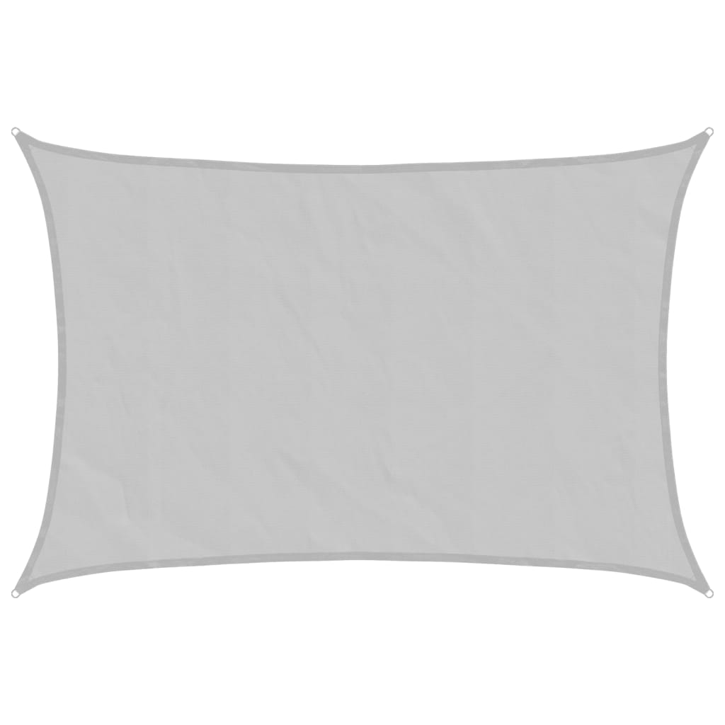 vidaXL Sonnensegel Hellgrau 5x4 m 100% Polyester Oxford