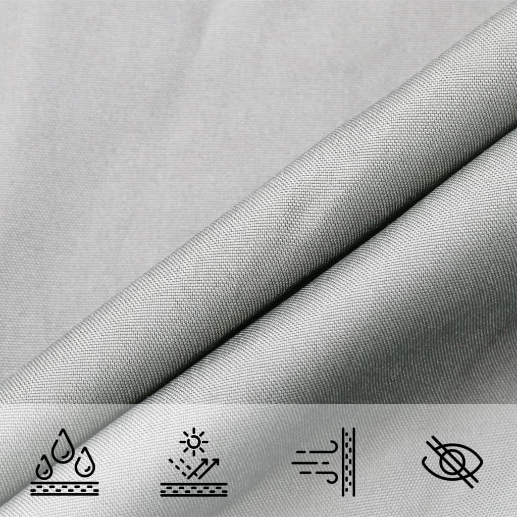 vidaXL Sonnensegel Hellgrau 7x5 m 100% Polyester Oxford