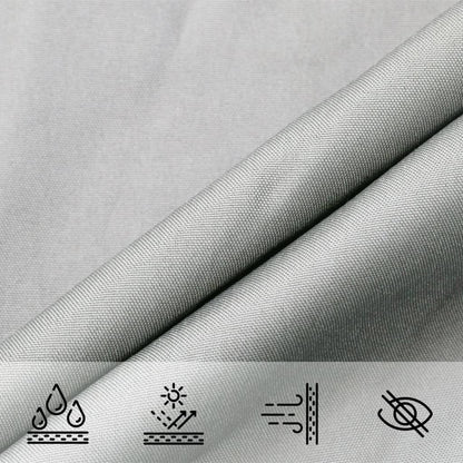 vidaXL Sonnensegel Hellgrau 7x6 m 100% Polyester Oxford