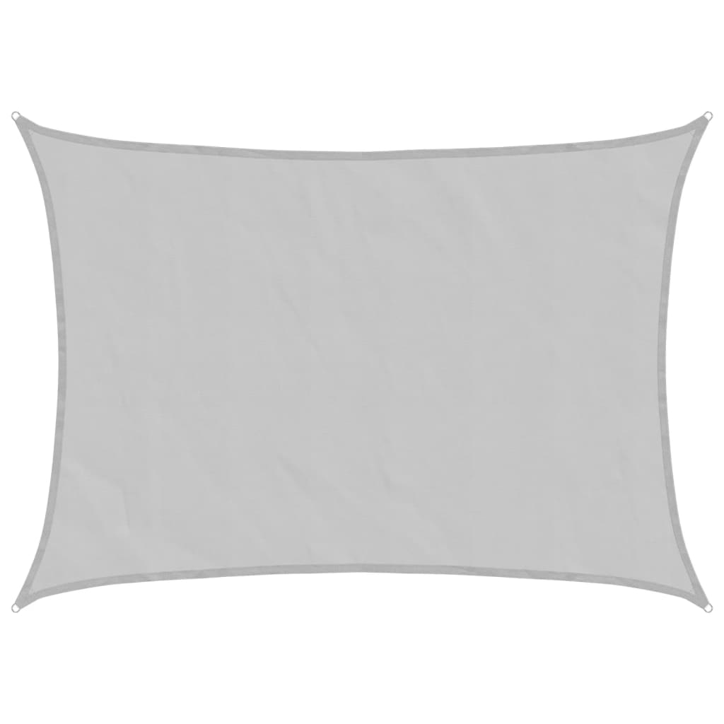 vidaXL Sonnensegel Hellgrau 8x6 m 100% Polyester Oxford