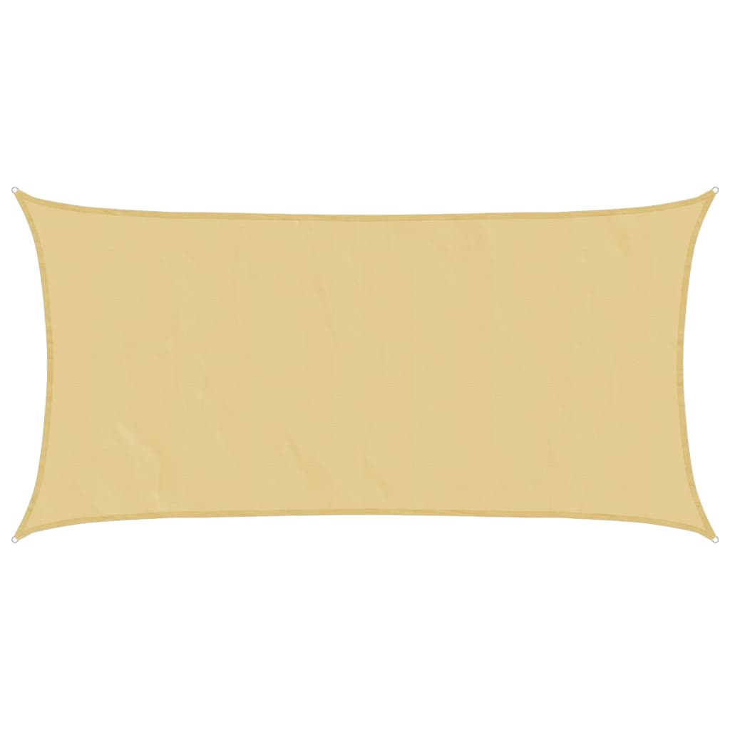 vidaXL Sonnensegel Sandfarbe 3,5x2 m 100% Polyester Oxford