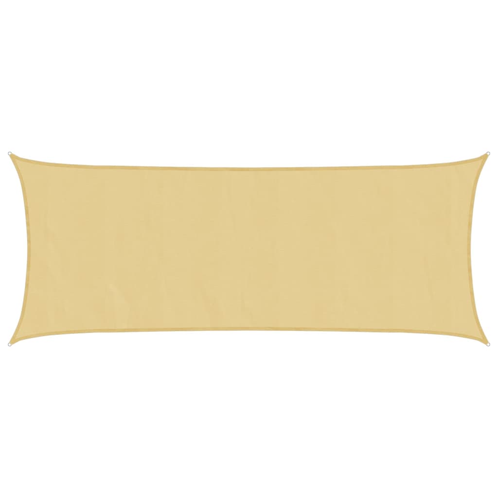 vidaXL Sonnensegel Sandfarbe 5x2 m 100% Polyester Oxford
