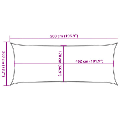 vidaXL Sonnensegel Sandfarbe 5x2 m 100% Polyester Oxford