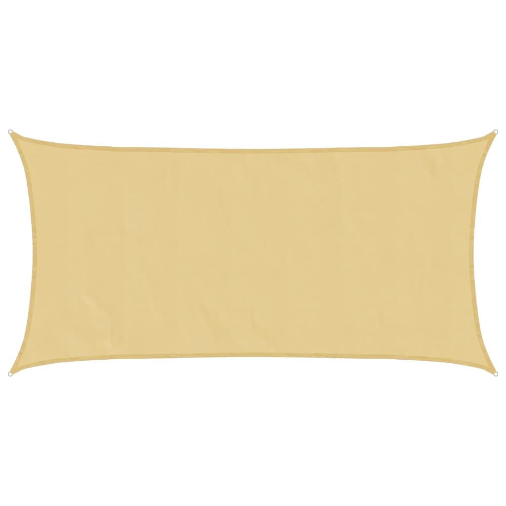 vidaXL Sonnensegel Sandfarbe 5x2,5 m 100% Polyester Oxford