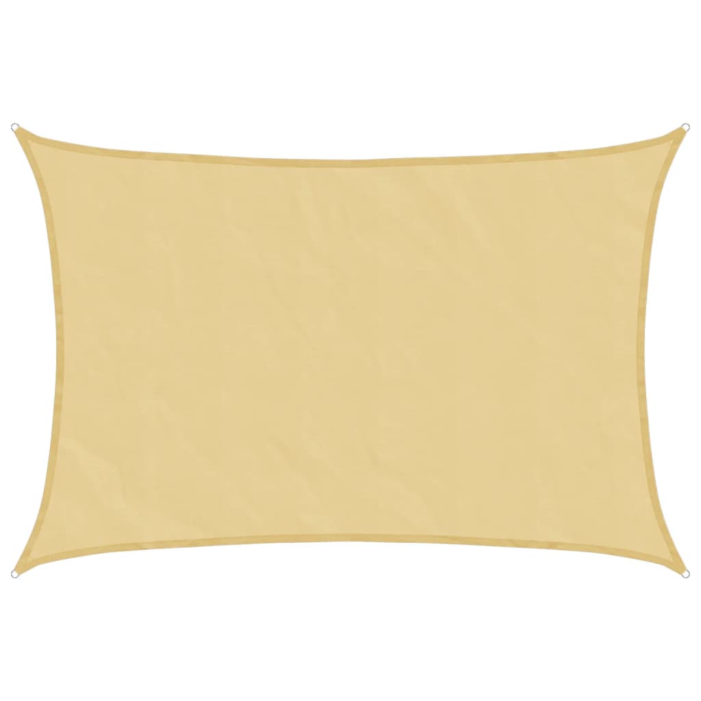 vidaXL Sonnensegel Sandfarbe 4x3 m 100% Polyester Oxford