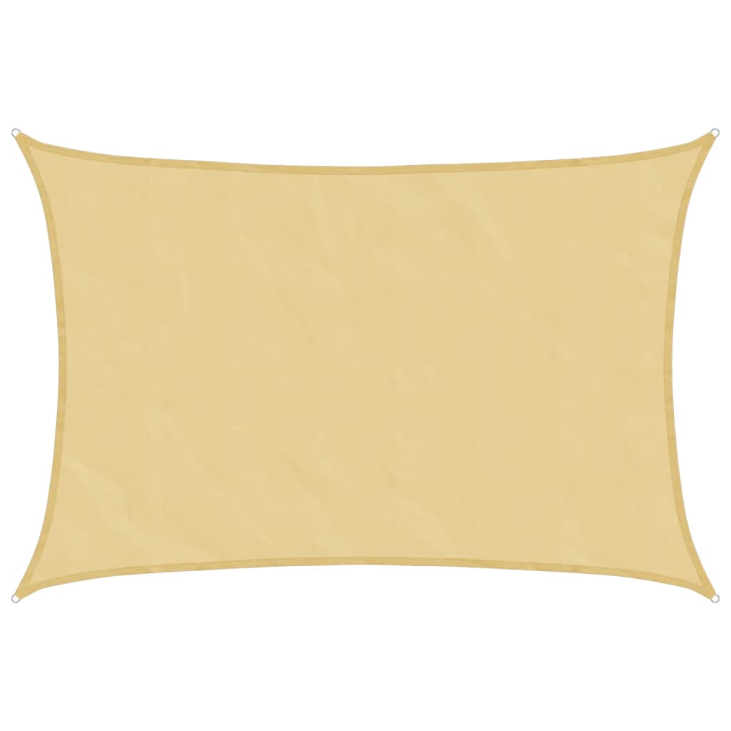 vidaXL Sonnensegel Sandfarbe 4,5x3,5 m 100% Polyester Oxford