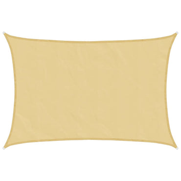 vidaXL Sonnensegel Sandfarbe 4,5x3,5 m 100% Polyester Oxford