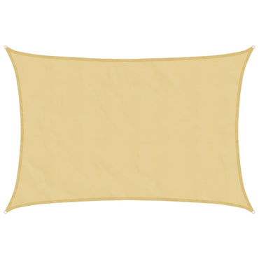 vidaXL Sonnensegel Sandfarbe 5x3,5 m 100% Polyester Oxford