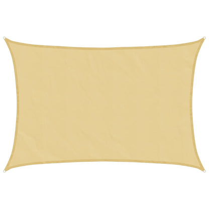 vidaXL Sonnensegel Sandfarbe 5x4 m 100% Polyester Oxford