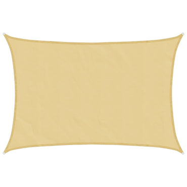 vidaXL Sonnensegel Sandfarbe 6x4 m 100% Polyester Oxford