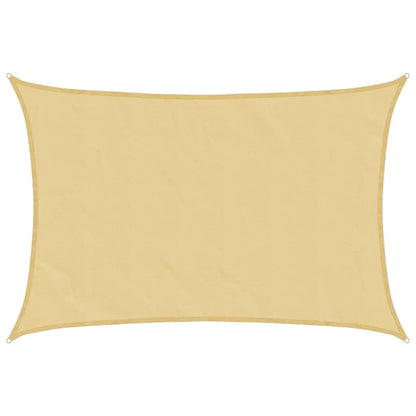 vidaXL Sonnensegel Sandfarbe 6x5 m 100% Polyester Oxford