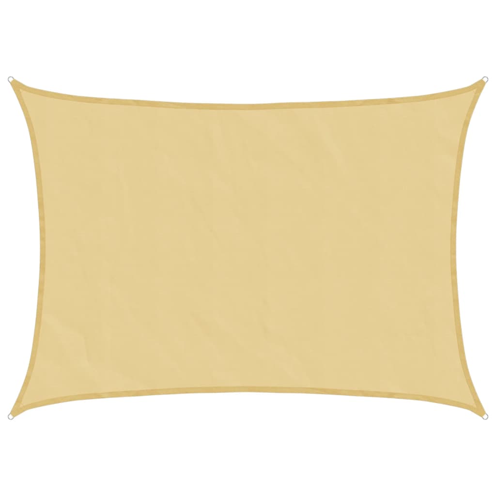 vidaXL Sonnensegel Sandfarbe 8x6 m 100% Polyester Oxford
