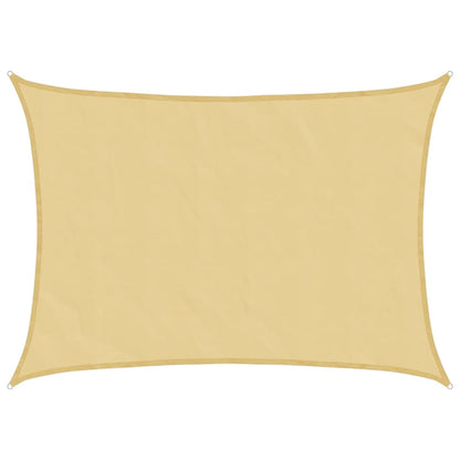 vidaXL Sonnensegel Sandfarbe 8x6 m 100% Polyester Oxford