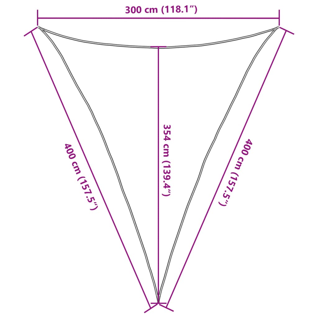 vidaXL Voile d'ombrage Gris clair 3x4x4 m 100 % polyester Oxford