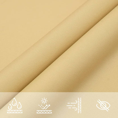 vidaXL Sonnensegel Sandfarbe 7x5x5 m 100% Polyester Oxford
