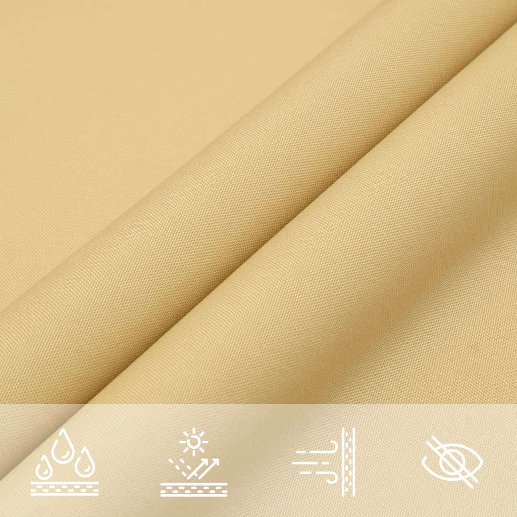 vidaXL Sonnensegel Sandfarbe 3x3x3 m 100% Polyester Oxford