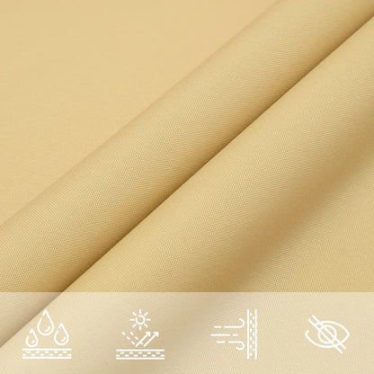 vidaXL Sonnensegel Sandfarbe 3x3x3 m 100% Polyester Oxford