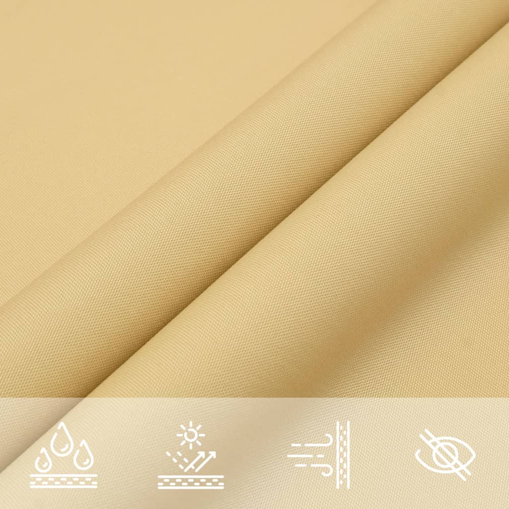 vidaXL Sonnensegel Sandfarbe 3,6x3,6x3,6 m 100% Polyester Oxford