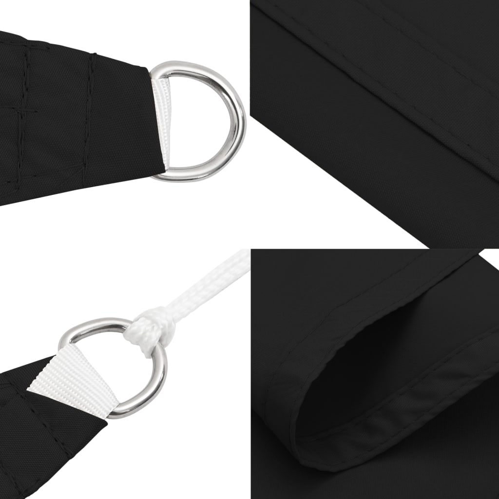 vidaXL Sonnensegel Schwarz 7x5x5 m 100% Polyester Oxford