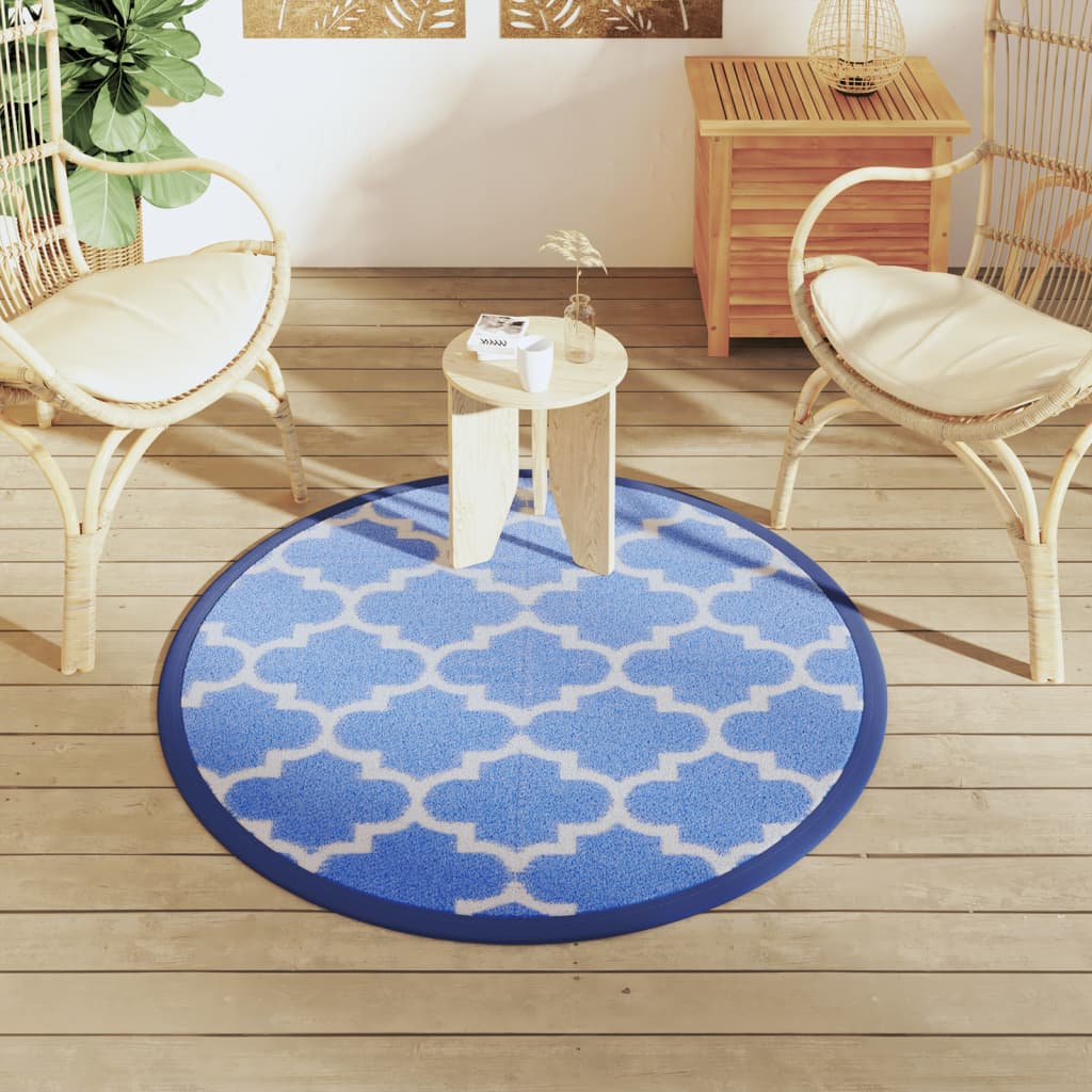 Outdoor-Teppich ARAKIL Blau Ø120 cm PP