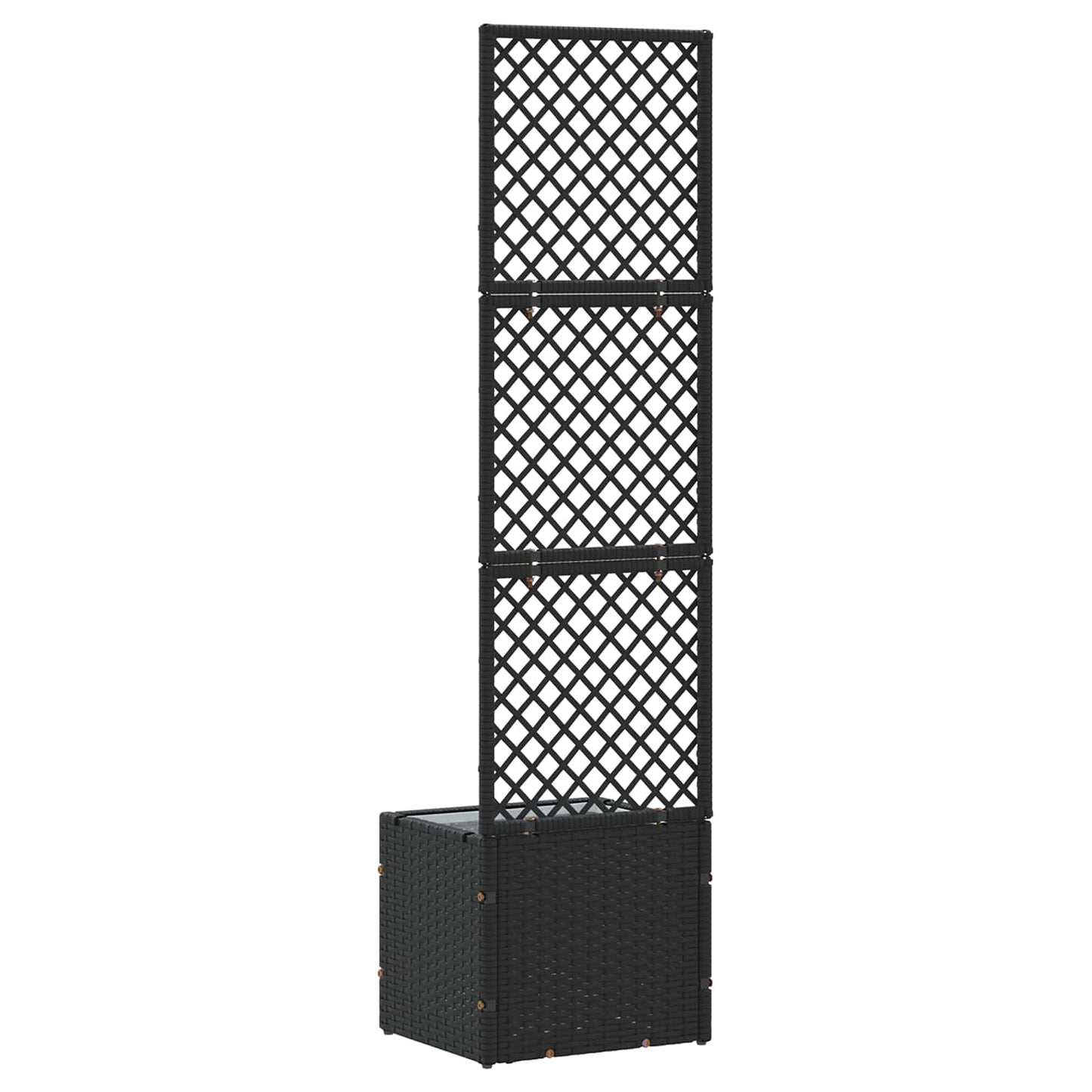 vidaXL Garten-Pflanzgefäß Schwarz 35 x 30 x 135 cm Metall