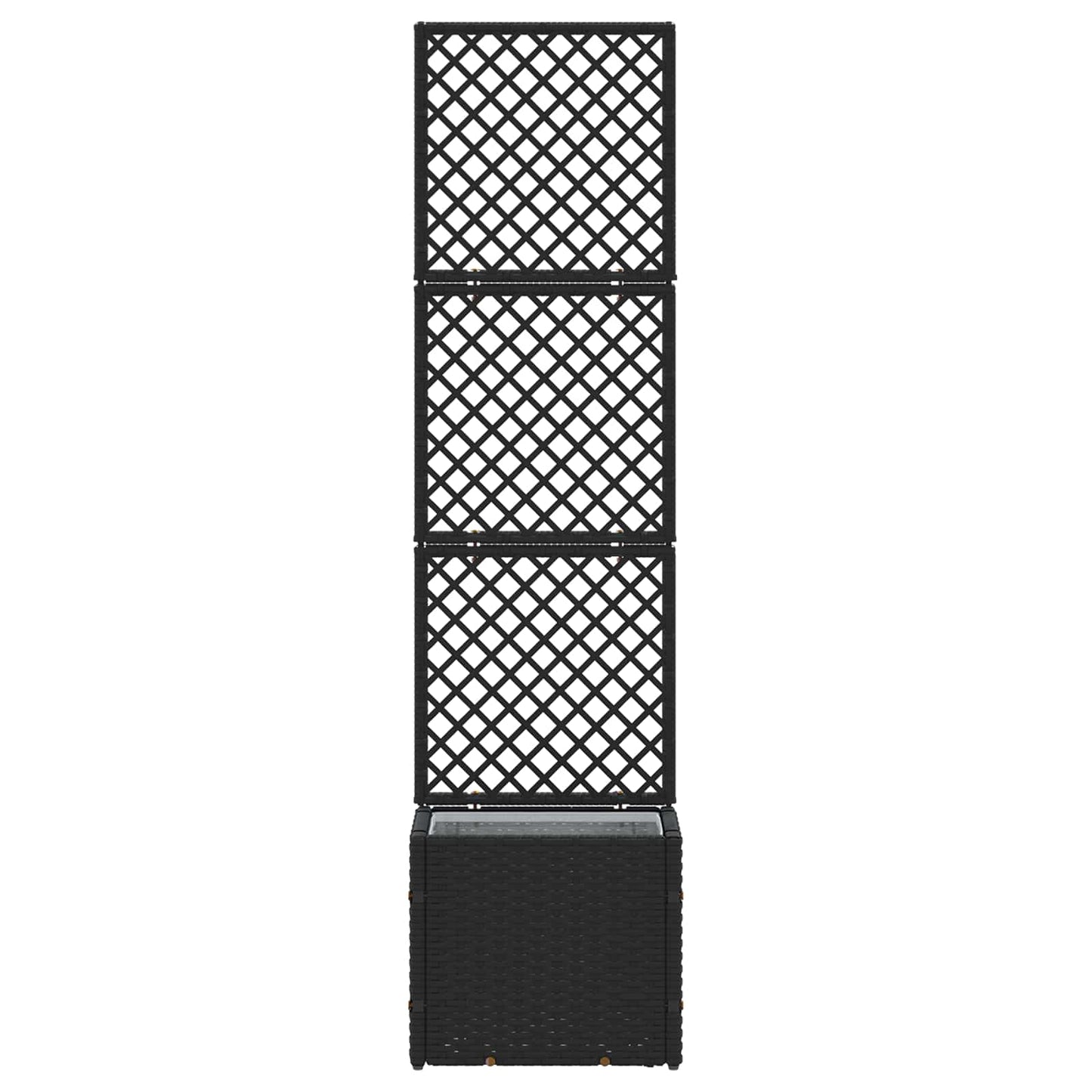 vidaXL Garten-Pflanzgefäß Schwarz 35 x 30 x 135 cm Metall
